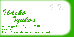 ildiko tyukos business card